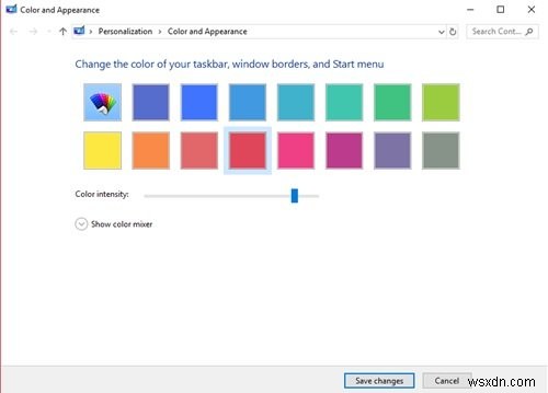 Windows 11/10 시작 메뉴에 사용자 지정 색상 테마를 적용하는 방법