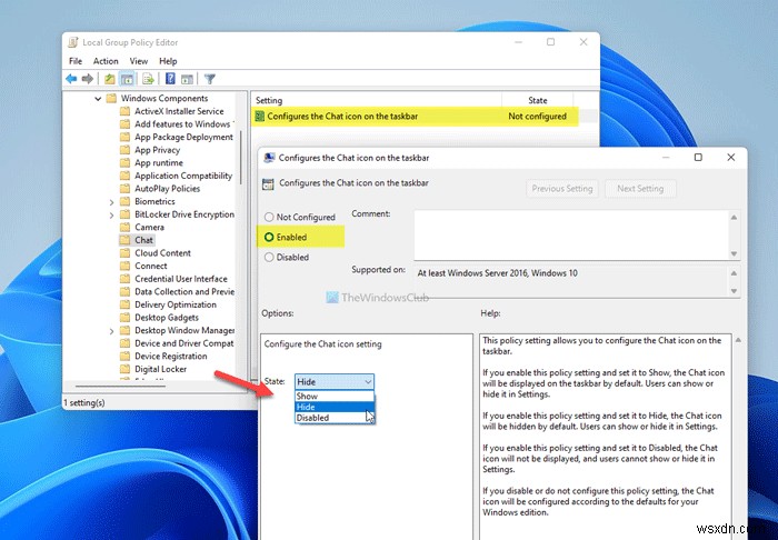 Windows 11 작업 표시줄에서 채팅 아이콘 숨기기 또는 제거하는 5가지 방법