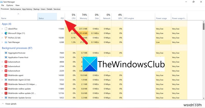 Windows 11/10에서 애플리케이션 프로세스 ID(PID) 확인하는 방법 총정리
