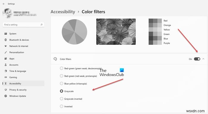 Windows 11/10에서 색약·색맹 모드(컬러 필터) 켜고 끄는 방법