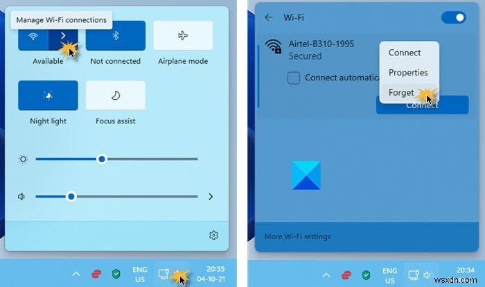 Windows 11/10에서 Wi-Fi 무선 네트워크 프로필 삭제하는 방법