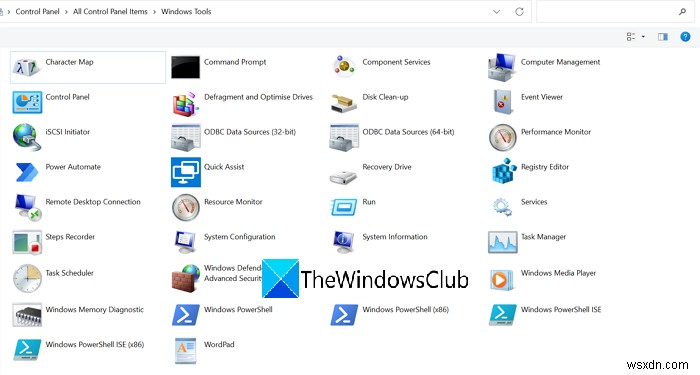 Windows 11에서 Windows 도구(Windows Tools)를 여는 4가지 방법