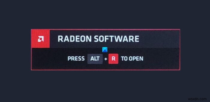 AMD Radeon Software에서 Alt+R 게임 내 오버레이 비활성화하는 방법
