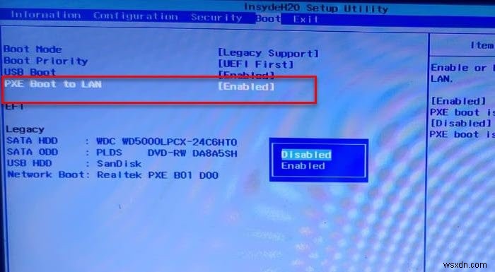 Windows 11/10에서 Start PXE over IPv4 오류 해결하는 방법