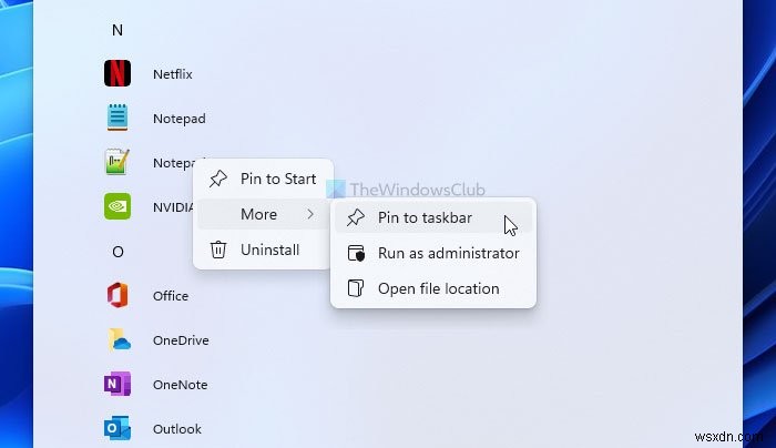 Windows 11에서 작업 표시줄에 앱 고정하는 방법 2가지