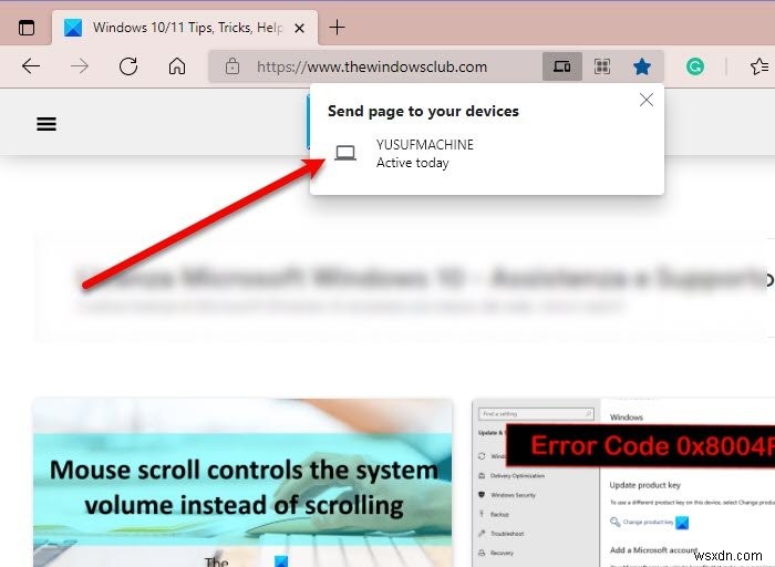Microsoft Edge로 다른 기기에 탭 보내는 방법 총정리