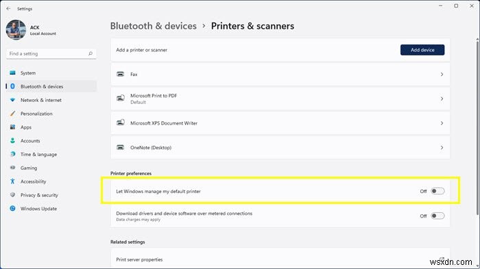 Windows 11/10에서 기본 프린터가 계속 변경될 때 해결 방법