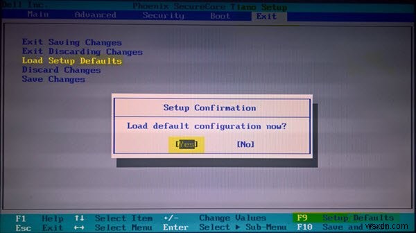 Windows PC에서 BIOS 설정을 공장 기본값으로 초기화하는 방법