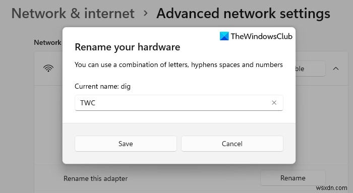 Windows 11에서 Wi-Fi 네트워크 어댑터 이름 변경하는 방법