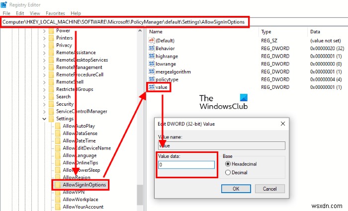 GPEDIT 또는 REGEDIT로 Windows Hello 프롬프트 비활성화하는 방법
