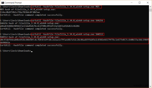 윈도우 Certutil 명령어로 파일의 MD5 체크섬 확인하고 검증하는 방법
