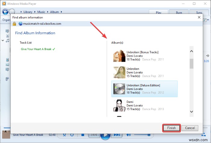 Windows Media Player에서 트랙 제목 다운로드 및 추가하는 방법