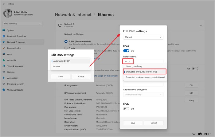Windows 11에서 DNS over HTTPS(DoH) 개인정보 보호 기능 설정하는 완벽 가이드