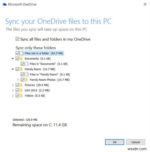 Windows 11/10에서 OneDrive 선택적 동기화 설정하는 방법