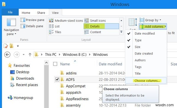 Windows 11/10 파일 탐색기의 모든 폴더에 열(세부 정보)을 영구적으로 추가하는 방법