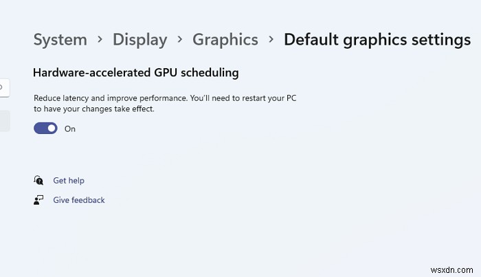 Windows 11/10에서 하드웨어 가속 GPU 스케줄링 활성화하는 방법