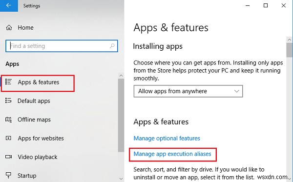 Windows 11/10에서 앱 실행 별칭(App Execution Alias) 관리하는 방법