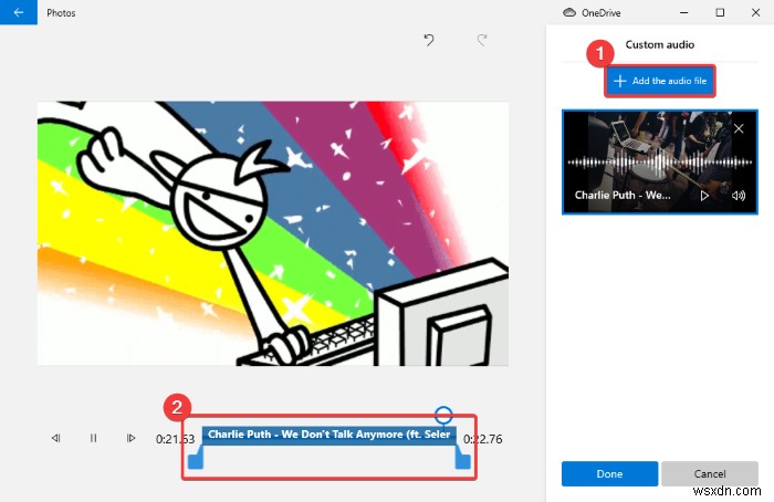 Windows 11/10 사진 앱으로 가사 영상(리릭 비디오) 만드는 방법