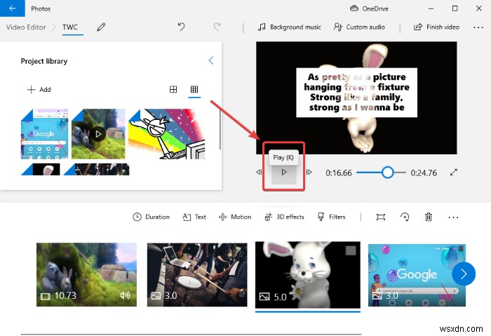 Windows 11/10 사진 앱으로 가사 영상(리릭 비디오) 만드는 방법