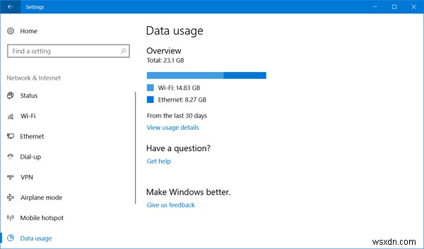 Windows 11/10에서 월간 인터넷 데이터 사용량 확인 및 제한하는 완벽 가이드