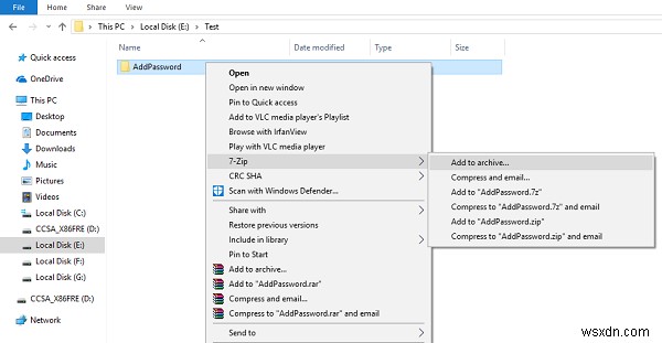 Windows 11/10에서 ZIP 파일에 비밀번호를 설정하는 방법