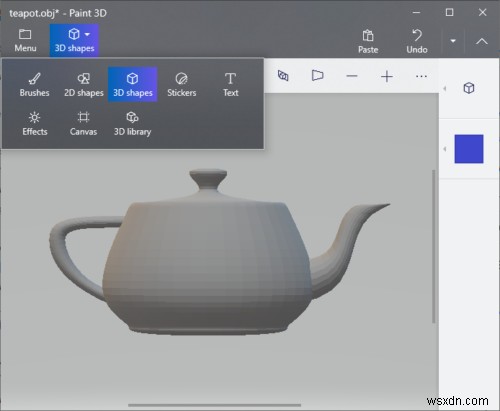 Windows 10 그림판 3D로 OBJ 파일을 FBX 형식으로 변환하는 방법