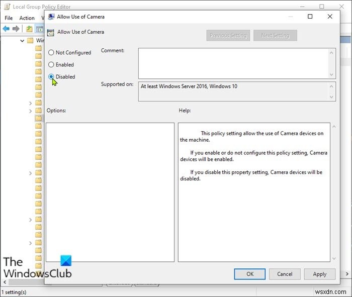 Windows 11/10에서 그룹 정책 또는 레지스트리 편집기로 카메라 비활성화하는 방법