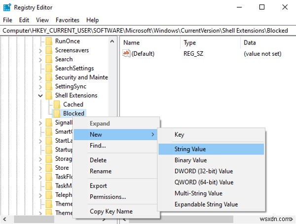 Windows 10 우클릭 메뉴에서  OneDrive로 이동  옵션 제거하는 방법
