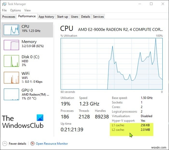 Windows 11/10에서 프로세서 캐시 메모리 크기 확인하는 4가지 방법