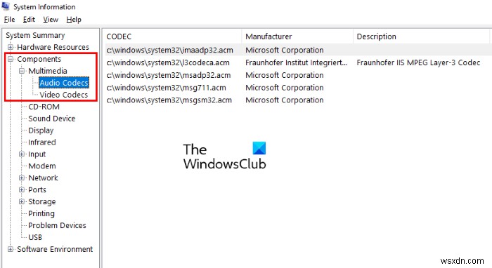 Windows 11/10에 설치된 코덱 확인하는 방법 총정리