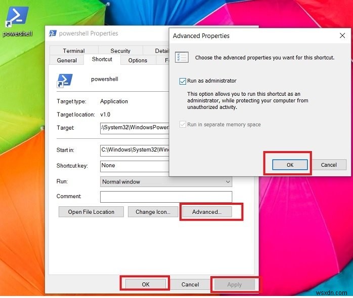 Windows 10에서 명령 프롬프트와 PowerShell을 항상 관리자 권한으로 실행하는 방법