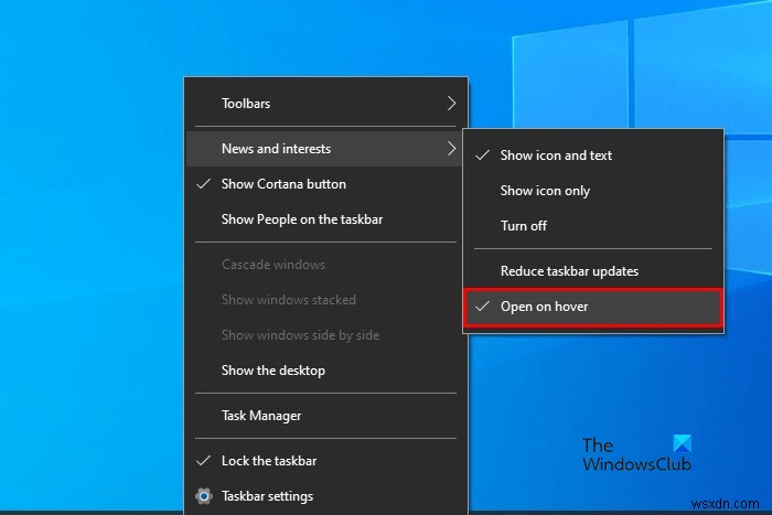 Windows 10에서 마우스를 올릴 때 뉴스 및 관심사 위젯 자동 열기 켜기·끄기 완벽 가이드