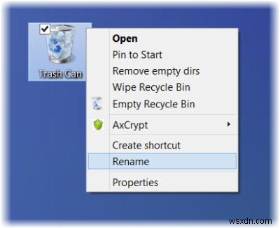 Windows 11/10에서 레지스트리를 통해 모든 사용자의 휴지통 이름 변경하기