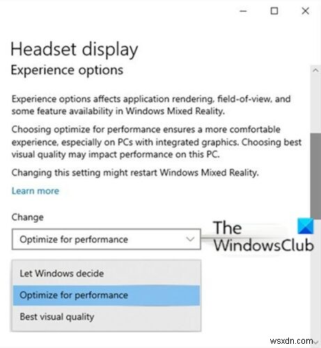 Windows 10에서 혼합 현실(Mixed Reality) 설정을 구성하는 방법