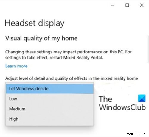 Windows 10에서 혼합 현실(Mixed Reality) 설정을 구성하는 방법