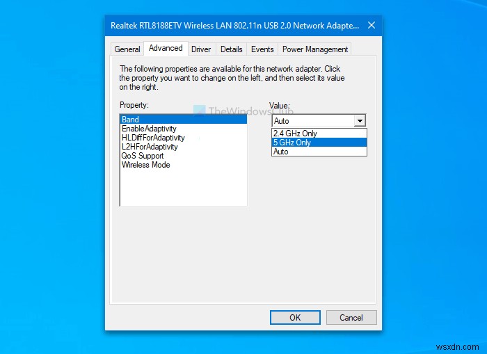 Windows 11/10에서 2.4GHz와 5GHz Wi-Fi 대역 전환하는 방법