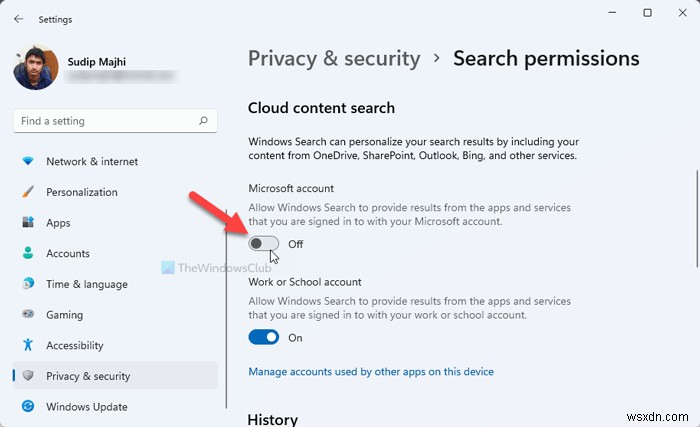 Windows 11/10 작업 표시줄 검색에서 클라우드 콘텐츠 검색 활성화·비활성화하는 방법