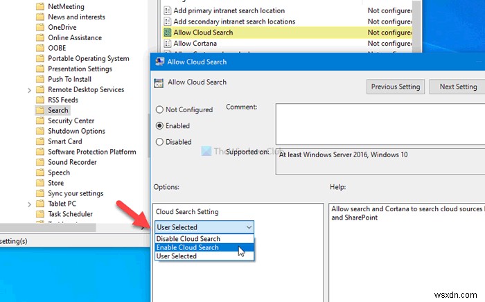 Windows 11/10 작업 표시줄 검색에서 클라우드 콘텐츠 검색 활성화·비활성화하는 방법