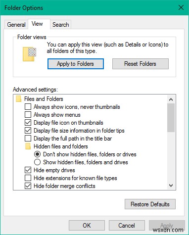 Windows 11/10에서 모든 폴더에 기본 폴더 보기 설정하는 방법