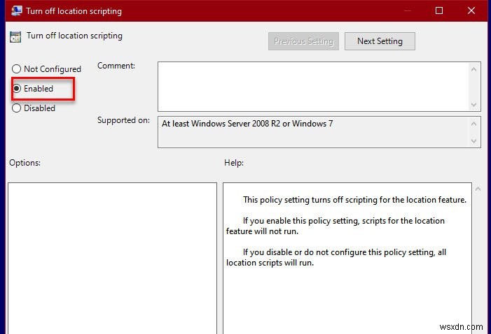 Windows 10에서 위치 스크립팅 켜고 끄는 방법