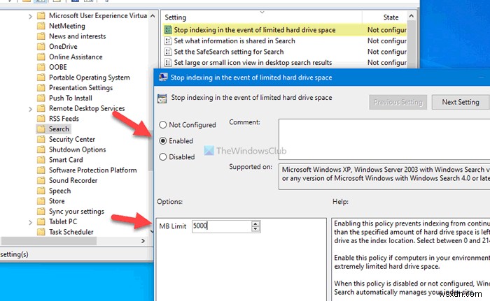 디스크 공간이 부족할 때 Windows 검색 인덱싱을 중지하는 방법