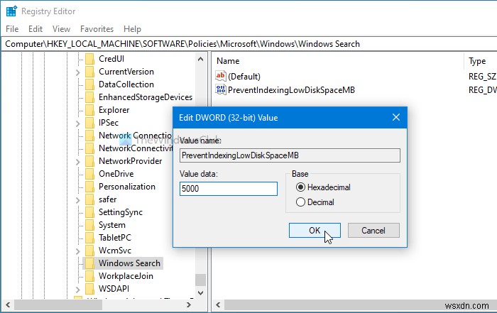 디스크 공간이 부족할 때 Windows 검색 인덱싱을 중지하는 방법