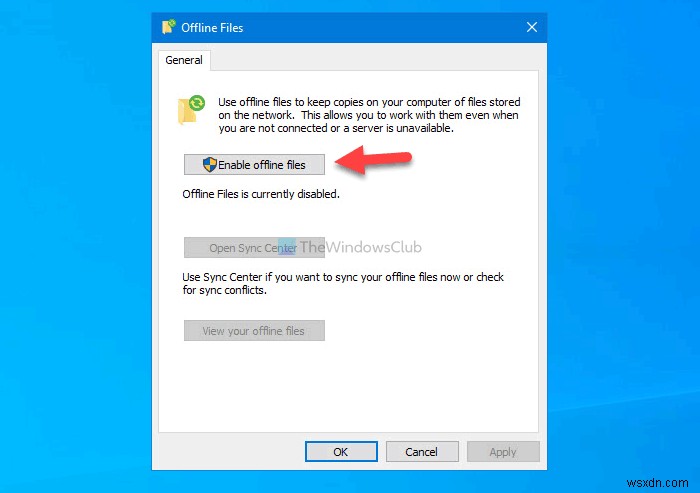 Windows 10 컨텍스트 메뉴에 항상 오프라인 사용 가능 옵션이 없을 때 해결 방법