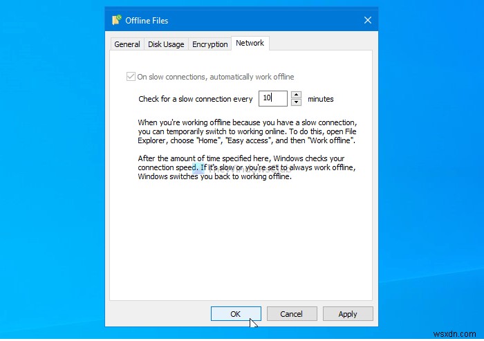Windows 10 컨텍스트 메뉴에 항상 오프라인 사용 가능 옵션이 없을 때 해결 방법