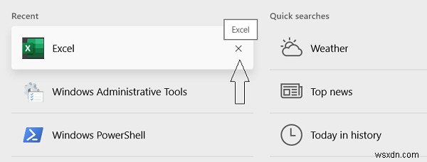 Windows 10 작업 표시줄 검색 기록 삭제 및 비활성화 방법