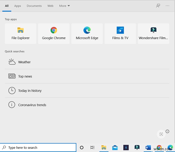 Windows 10 작업 표시줄 검색 기록 삭제 및 비활성화 방법