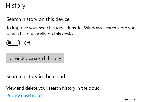 Windows 10 작업 표시줄 검색 기록 삭제 및 비활성화 방법