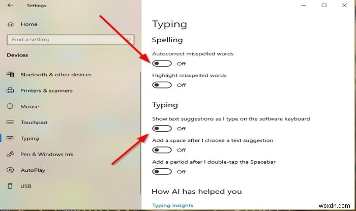 Windows 10 메일 앱에서 자동 고침 및 맞춤법 검사 비활성화하는 방법
