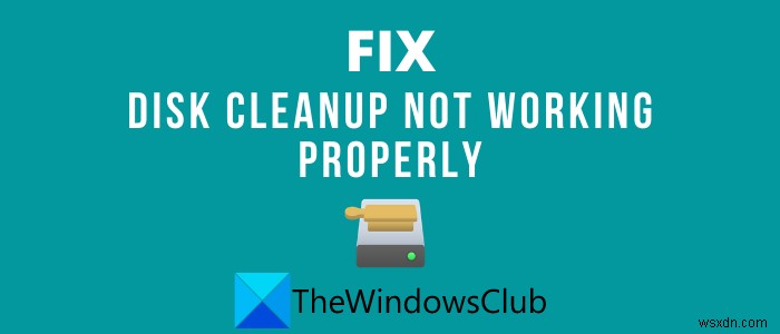 Windows 11/10에서 디스크 정리가 작동하지 않을 때 해결하는 5가지 방법