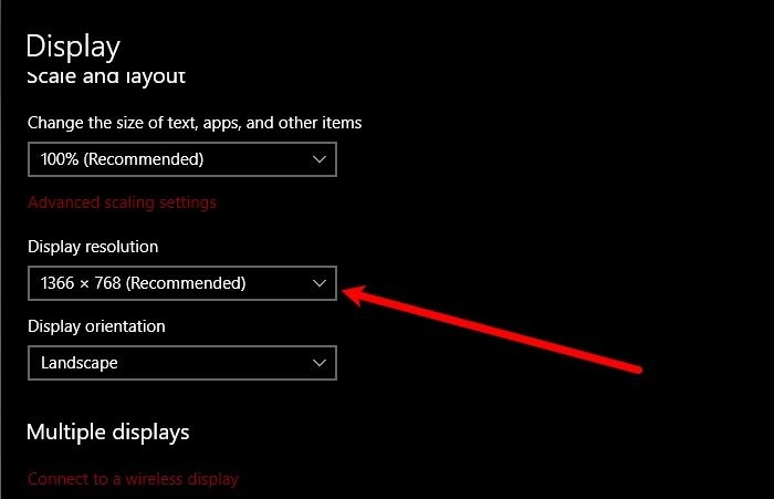 Windows 10에서 화면이 모니터보다 크거나 작게 표시될 때 해결하는 방법